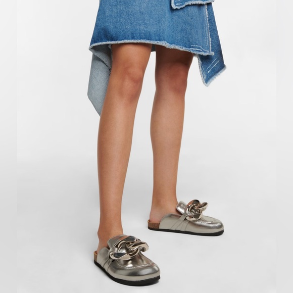 JW ANDERSON Silver Chain Mules - Picture 6 of 13